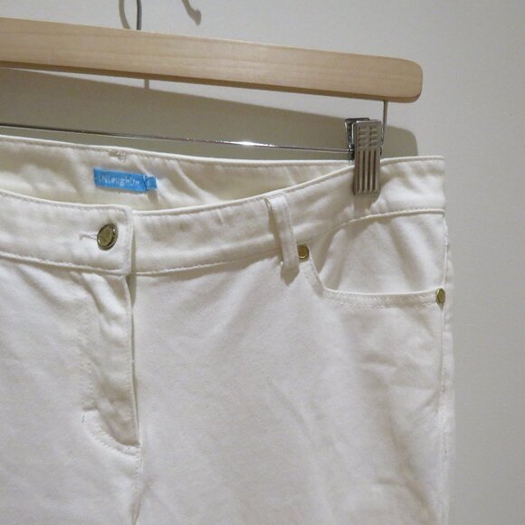 J. MCLAUGHLIN Lexi 4 Way Stretch Slim Leg Jeans in White Denim Preppy - Size 10 - Picture 6 of 14